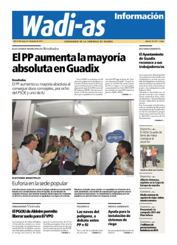 'Wadi-as información : periódico semanal de la comarca de Guadix.' - Año IX Número 477 - 2011 mayo 27