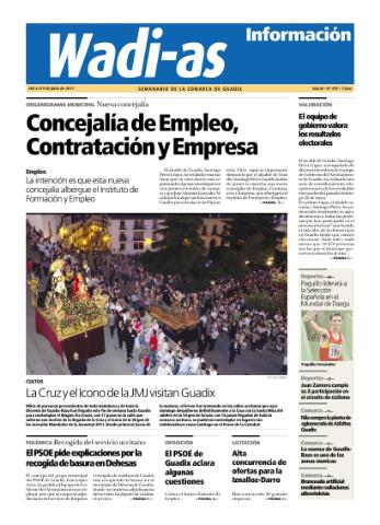 'Wadi-as información : periódico semanal de la comarca de Guadix.' - Año IX Número 478 - 2011 junio 03