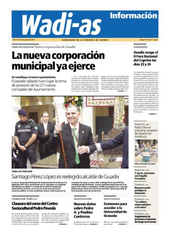 'Wadi-as información : periódico semanal de la comarca de Guadix.' - Año IX Número 480 - 2011 junio 17