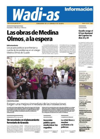 'Wadi-as información : periódico semanal de la comarca de Guadix.' - Año IX Número 481 - 2011 junio 24