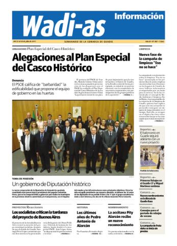 'Wadi-as información : periódico semanal de la comarca de Guadix.' - Año IX Número 485 - 2011 julio 22