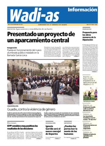 'Wadi-as información : periódico semanal de la comarca de Guadix.' - Año IX Número 504 - 2011 diciembre 02