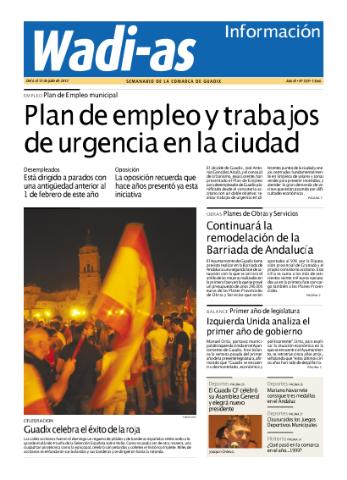 'Wadi-as información : periódico semanal de la comarca de Guadix.' - Año X Número 535 - 2012 julio 06