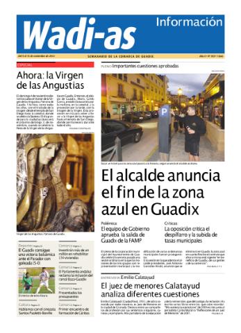 'Wadi-as información : periódico semanal de la comarca de Guadix.' - Año X Número 553 - 2012 noviembre 09