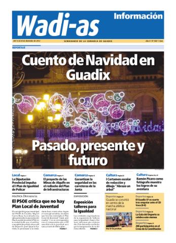 'Wadi-as información : periódico semanal de la comarca de Guadix.' - Año X Número 558 - 2012 diciembre 14