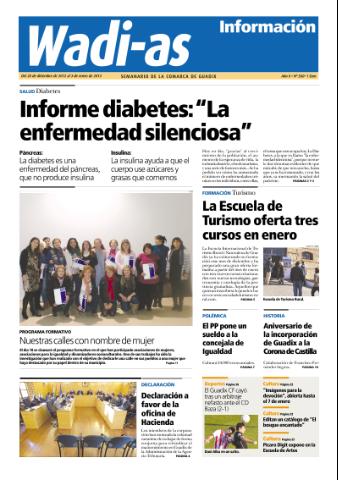 'Wadi-as información : periódico semanal de la comarca de Guadix.' - Año X Número 560 - 2012 diciembre 28