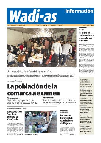 'Wadi-as información : periódico semanal de la comarca de Guadix.' - Año X Número 573 - 2013 marzo 27