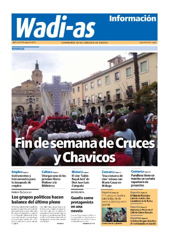 'Wadi-as información : periódico semanal de la comarca de Guadix.' - Año XI Número 579 - 2013 mayo 11
