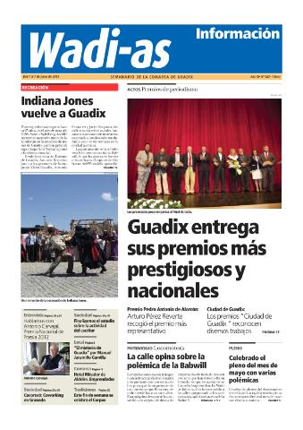 'Wadi-as información : periódico semanal de la comarca de Guadix.' - Año XI Número 582 - 2013 junio 01