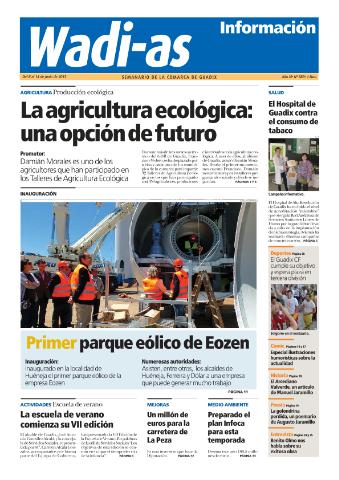 'Wadi-as información : periódico semanal de la comarca de Guadix.' - Año XI Número 583 - 2013 junio 08