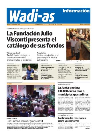 'Wadi-as información : periódico semanal de la comarca de Guadix.' - Año XI Número 589 - 2013 julio 20