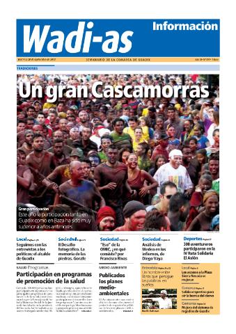 'Wadi-as información : periódico semanal de la comarca de Guadix.' - Año XI Número 597 - 2013 septiembre 14