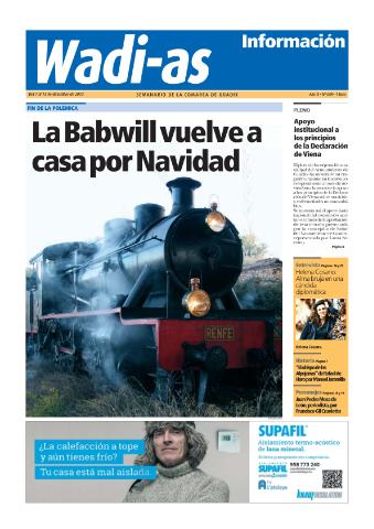 'Wadi-as información : periódico semanal de la comarca de Guadix.' - Año XI Número 609 - 2013 diciembre 07
