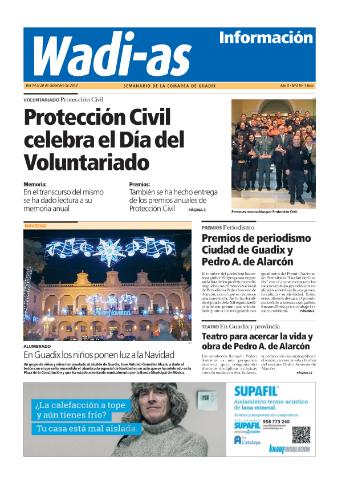 'Wadi-as información : periódico semanal de la comarca de Guadix.' - Año XI Número 610 - 2013 diciembre 14
