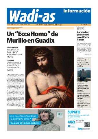 'Wadi-as información : periódico semanal de la comarca de Guadix.' - Año XI Número 612 - 2013 diciembre 28