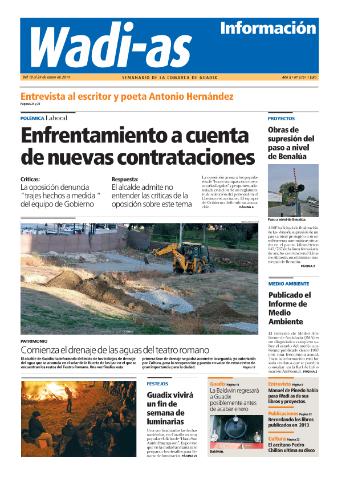 'Wadi-as información : periódico semanal de la comarca de Guadix.' - Año XI Número 615 - 2014 enero 18