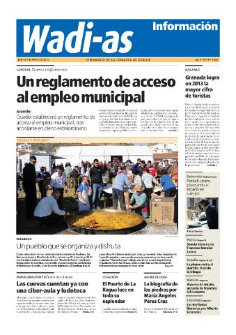 'Wadi-as información : periódico semanal de la comarca de Guadix.' - Año XI Número 617 - 2014 febrero 01