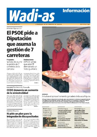 'Wadi-as información : periódico semanal de la comarca de Guadix.' - Año XI Número 621 - 2014 marzo 01