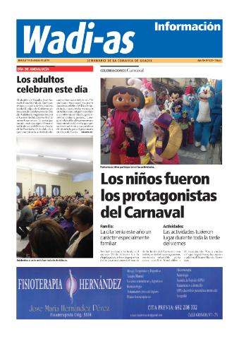 'Wadi-as información : periódico semanal de la comarca de Guadix.' - Año XI Número 622 - 2014 marzo 08