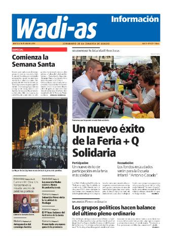 'Wadi-as información : periódico semanal de la comarca de Guadix.' - Año XI Número 627 - 2014 abril 12