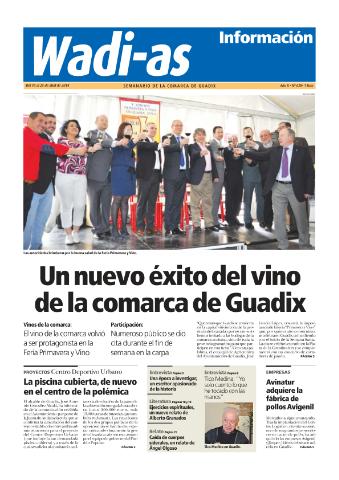 'Wadi-as información : periódico semanal de la comarca de Guadix.' - Año XII Número 628 - 2014 abril 16