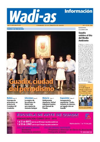 'Wadi-as información : periódico semanal de la comarca de Guadix.' - Año XII Número 636 - 2014 junio 14