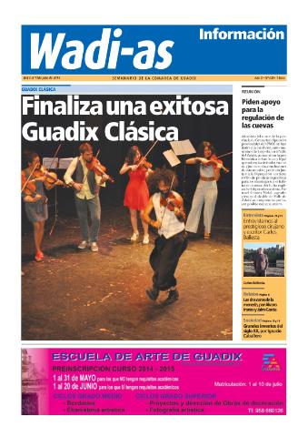 'Wadi-as información : periódico semanal de la comarca de Guadix.' - Año XII Número 639 - 2014 julio 05