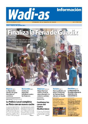 'Wadi-as información : periódico semanal de la comarca de Guadix.' - Año XII Número 648 - 2014 septiembre 06