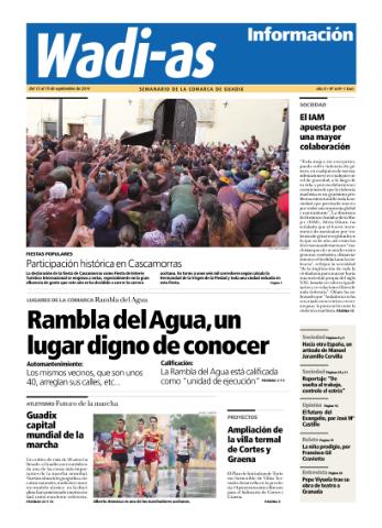 'Wadi-as información : periódico semanal de la comarca de Guadix.' - Año XII Número 649 - 2014 septiembre 13