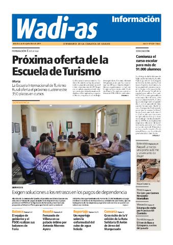 'Wadi-as información : periódico semanal de la comarca de Guadix.' - Año XII Número 650 - 2014 septiembre 20