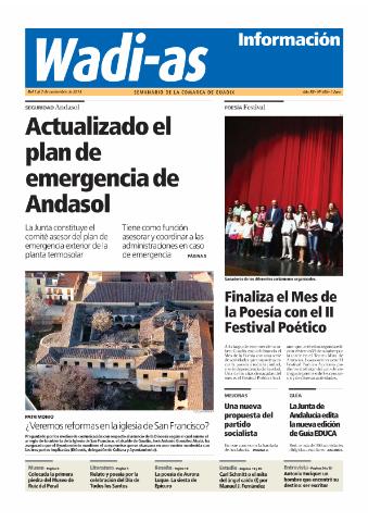 'Wadi-as información : periódico semanal de la comarca de Guadix.' - Año XII Número 656 - 2014 noviembre 01