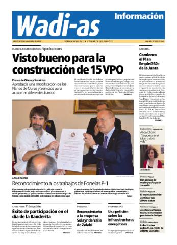 'Wadi-as información : periódico semanal de la comarca de Guadix.' - Año XII Número 659 - 2014 noviembre 22