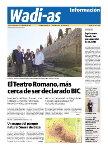 'Wadi-as información : periódico semanal de la comarca de Guadix.' - Año XII Número 660 - 2014 noviembre 29