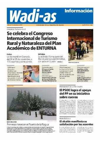 'Wadi-as información : periódico semanal de la comarca de Guadix.' - Año XII Número 661 - 2014 diciembre 06