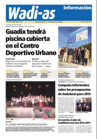 'Wadi-as información : periódico semanal de la comarca de Guadix.' - Año XII Número 663 - 2014 diciembre 20