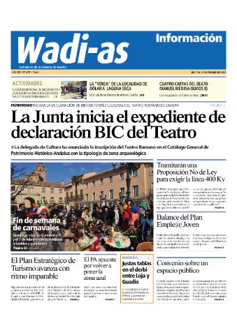 'Wadi-as información : periódico semanal de la comarca de Guadix.' - Año XII Número 670 - 2015 febrero 07
