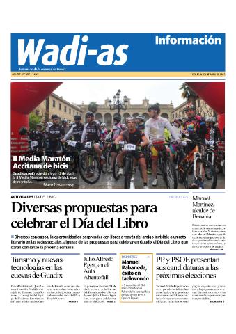'Wadi-as información : periódico semanal de la comarca de Guadix.' - Año XIII Número 680 - 2015 abril 18