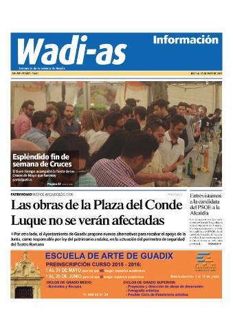 'Wadi-as información : periódico semanal de la comarca de Guadix.' - Año XIII Número 683 - 2015 mayo 09