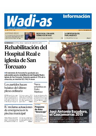 'Wadi-as información : periódico semanal de la comarca de Guadix.' - Año XIII Número 694 - 2015 julio 25