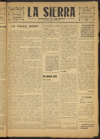 'La Sierra : Semanario de Izquierdas' - Año I Número 5 - 1931 junio 03