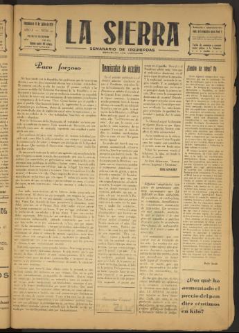 'La Sierra : Semanario de Izquierdas' - Año I Número 10 - 1931 julio 08