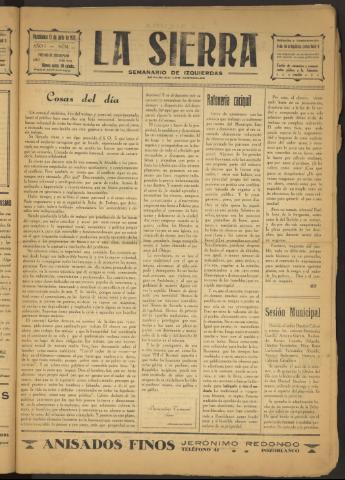 'La Sierra : Semanario de Izquierdas' - Año I Número 11 - 1931 julio 15