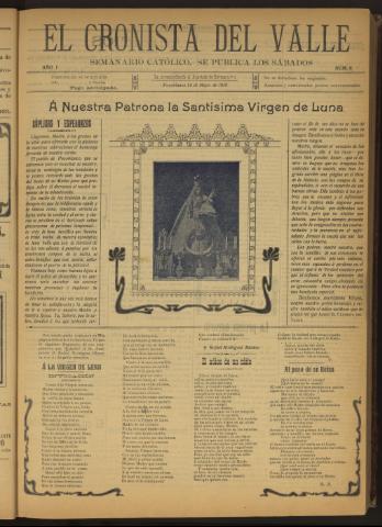 'El Cronista del Valle' - Época 1ª Año I Número 11 - 1910 mayo 14