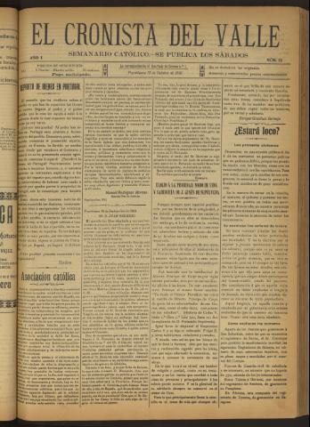 'El Cronista del Valle' - Época 1ª Año I Número 33 - 1910 octubre 15