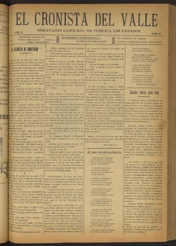 'El Cronista del Valle' - Época 1ª Año II Número 55 - 1911 marzo 18