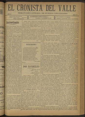 'El Cronista del Valle' - Época 1ª Año II Número 79 - 1911 septiembre 02