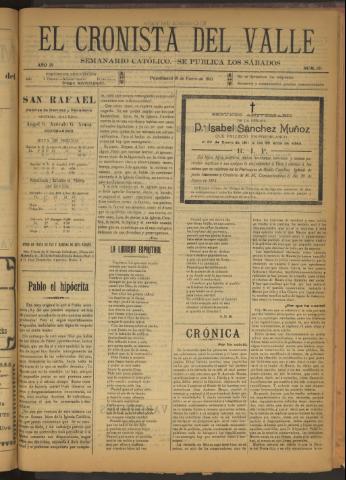 'El Cronista del Valle' - Época 1ª Año IV Número 151 - 1913 enero 18