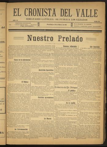 'El Cronista del Valle' - Época 1ª Año IV Número 161 - 1913 marzo 29