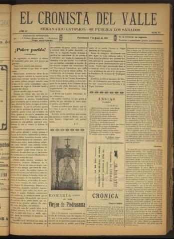 'El Cronista del Valle' - Época 1ª Año IV Número 171 - 1913 junio 07