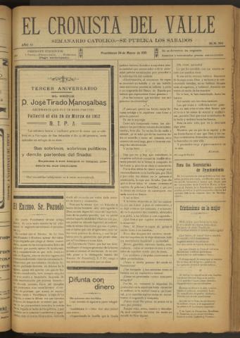 'El Cronista del Valle' - Época 1ª Año VI Número 263 - 1915 marzo 20